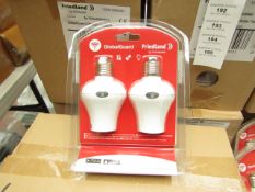 5x Packs of 2 Honeywell Global Guard WiFi screw bulbs, new and packaged.