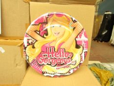 6x Packs of 6 Barbie paper plates, new and boxed.