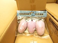 12x packs of 3 Squeaky Clean - Mice Scrubbers - All Packaged & Boxed.