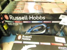 Russell Hobbs Easy Store Pro Wrap and Clip steam iron, unchecked and boxed.