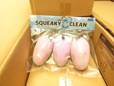 12x packs of 3 Squeaky Clean - Mice Scrubbers - All Packaged & Boxed.