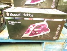 Russell Hobbs SpeedGlide 2400w steam iron, unchecked and boxed.