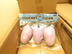 12x packs of 3 Squeaky Clean - Mice Scrubbers - All Packaged & Boxed.