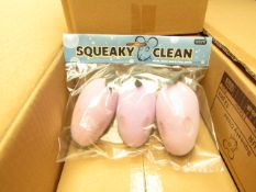 12x packs of 3 Squeaky Clean - Mice Scrubbers - All Packaged & Boxed.