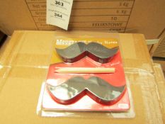 12x packs Moustache Sticky Notes with White Pencil Sets  All Packaged & Boxed.