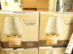 2x Colonial 25oz lampshade accessory, both new and boxed,