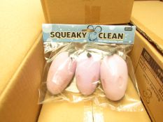 12x packs of 3 Squeaky Clean - Mice Scrubbers - All Packaged & Boxed.