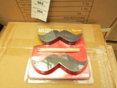 12x packs Moustache Sticky Notes with White Pencil Sets  All Packaged & Boxed.