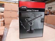 Pallet of approx 288 indoor Tv aerials, new and boxed