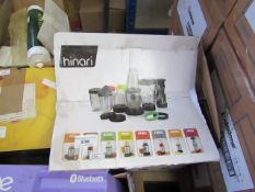 Hinari 8 in 1 blender set, unchecked and in damaged packaging.