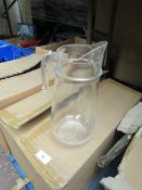 Box Of 6x Large Glass Jugs - Boxed.