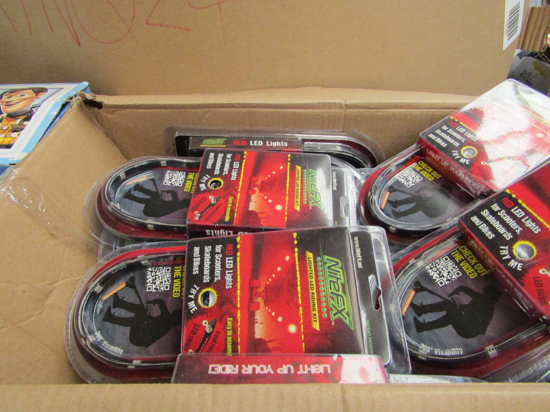 5x NiteFX - Light Up Your Ride - (RED) LED Lights - Untested & Packaged.