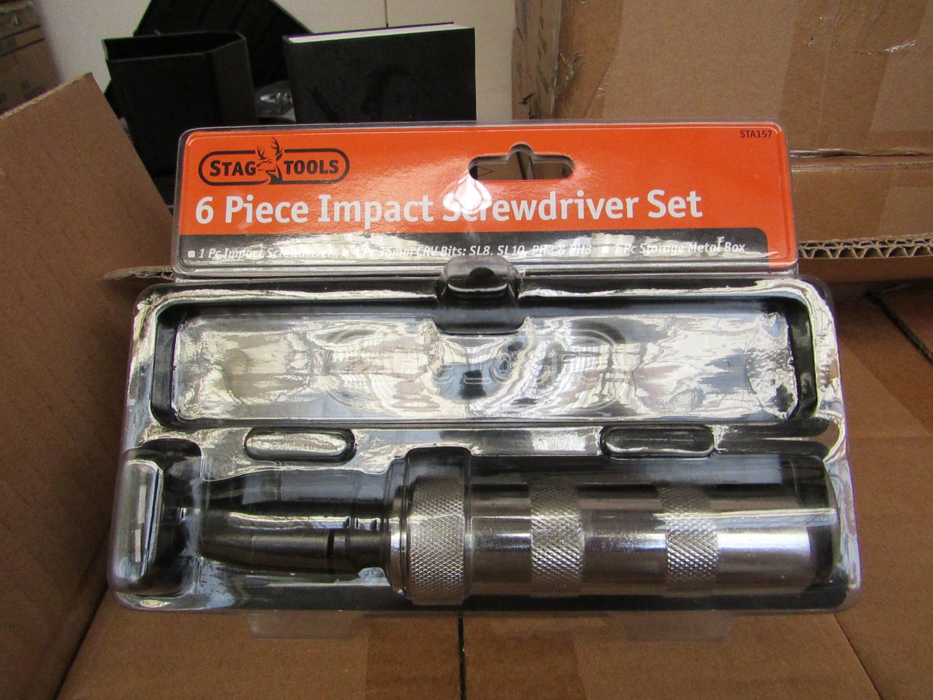 Stag Tools 6 piece impact screwdriver set, new and boxed.