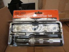 Stag Tools 6 piece impact screwdriver set, new and boxed.