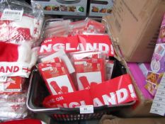 Basket of Approx 100x Rubble Sticks (England Themed) - All Packaged.