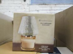 Pallet of approx 192 Colonial Candle Lamp shade accessory of 25oz jar candles, new and boxed (does