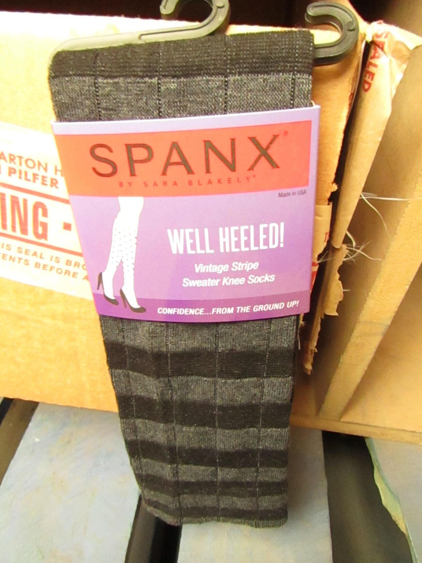 3 x Spanx by Sara Blackely Well Heeled Vintage stripe Sweater Knee Socks one size RRP £5 each on
