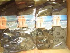 12 X Pairs of Mens Design Socks size 6-11 new in packaging (see image for design)