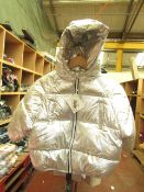 Girls Silver Padded Jacket size 140 new with tag