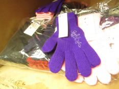 12 x Pairs of Accessories Ladies Gloves with Diamante Design various colours, RRP £9.99 each new and