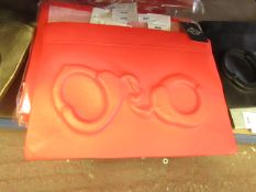 Queendom Handcuff Red Large Clutch Handbag new