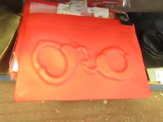 Queendom Handcuff Red Large Clutch Handbag new