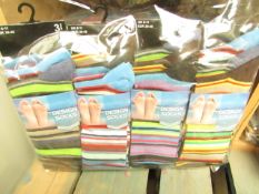 12 X Pairs of Mens Design Socks size 6-11 new in packaging (see image for design)