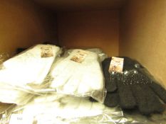 3 x Pairs of Accessories Ladies Wool Rich Gloves with Diamante & Pearl Design various colours,