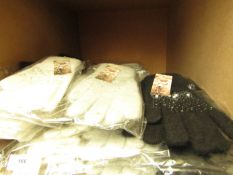 3 x Pairs of Accessories Ladies Wool Rich Gloves with Diamante & Pearl Design various colours,