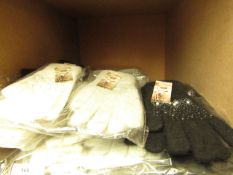 3 x Pairs of Accessories Ladies Wool Rich Gloves with Diamante & Pearl Design various colours,