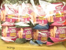 12 x Pairs of Ladies Design Non Elastic Socks size 4-7 new in packaging (see image for design)