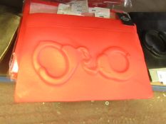 Queendom Handcuff Red Large Clutch Handbag new