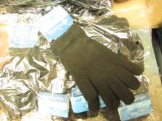 12 x pairs Mens Fresh Feel Black One Size Magic Gloves all new & package