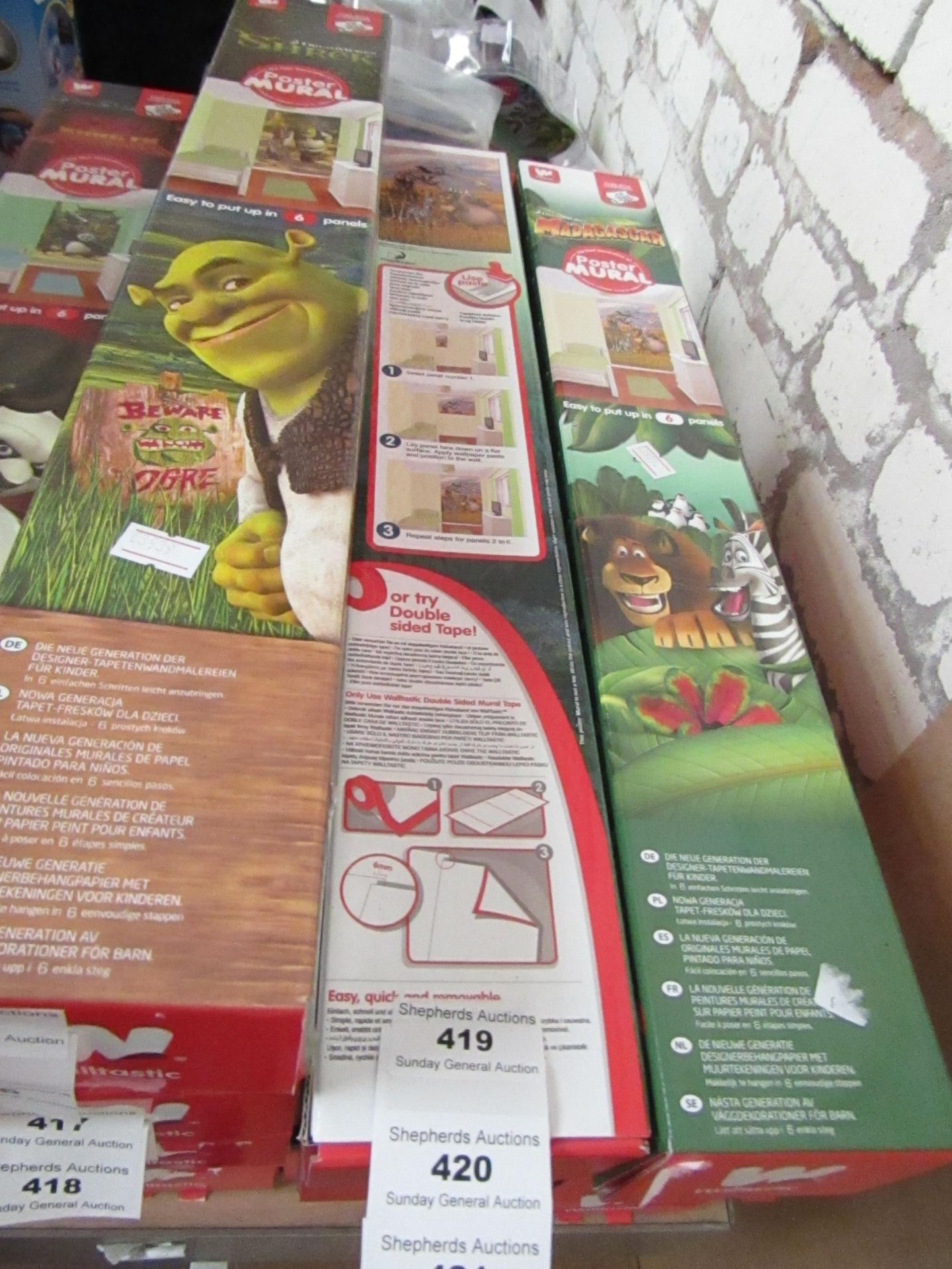 Children's poster mural, new and boxed. See picture for design