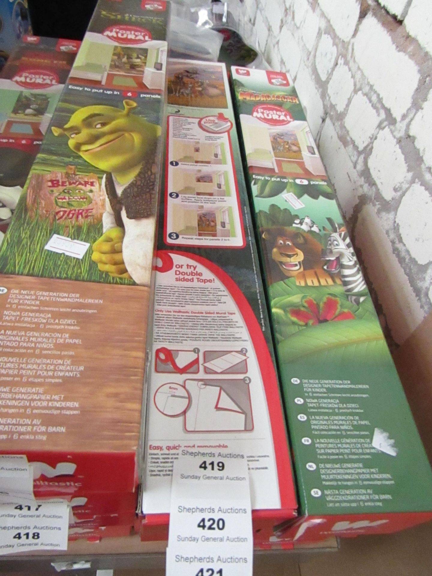 Children's poster mural, new and boxed. See picture for design