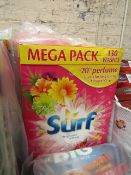 8.385Kg Surf 130 washes washing powder, Kg listed amount is an approx.