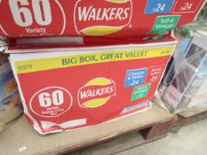 Box of approx 60x 25g variety crisp box. BB 03/2020