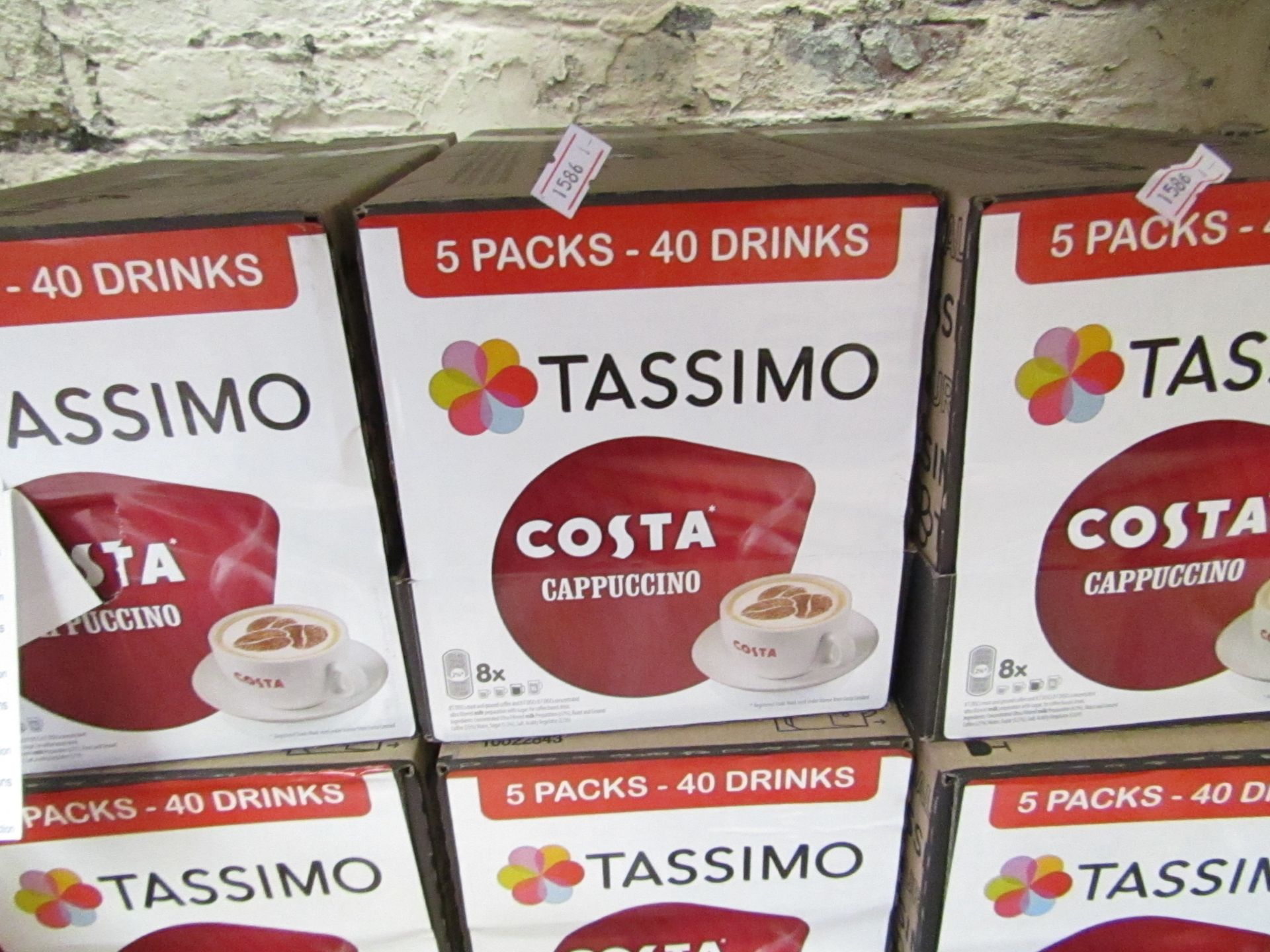 5x Packs of 8x 280g Tassimo Costa cappuccino. BB 13/02/2020