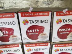 5x Packs of 8x 280g Tassimo Costa cappuccino. BB 13/02/2020