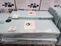 Santuary king Deep Box Duck Egg Fitted Sheet with a pair of duck egg pillowcases, new and packaged.