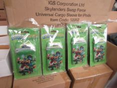 Box of 12x Skylanders Swap Force universal cargo sleeve, new and packaged.