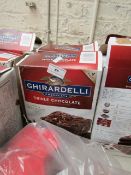 4x 2.26Kg Ghirardelli triple chocolate premium brownie mixes, unchecked and boxed. BB 01/2021