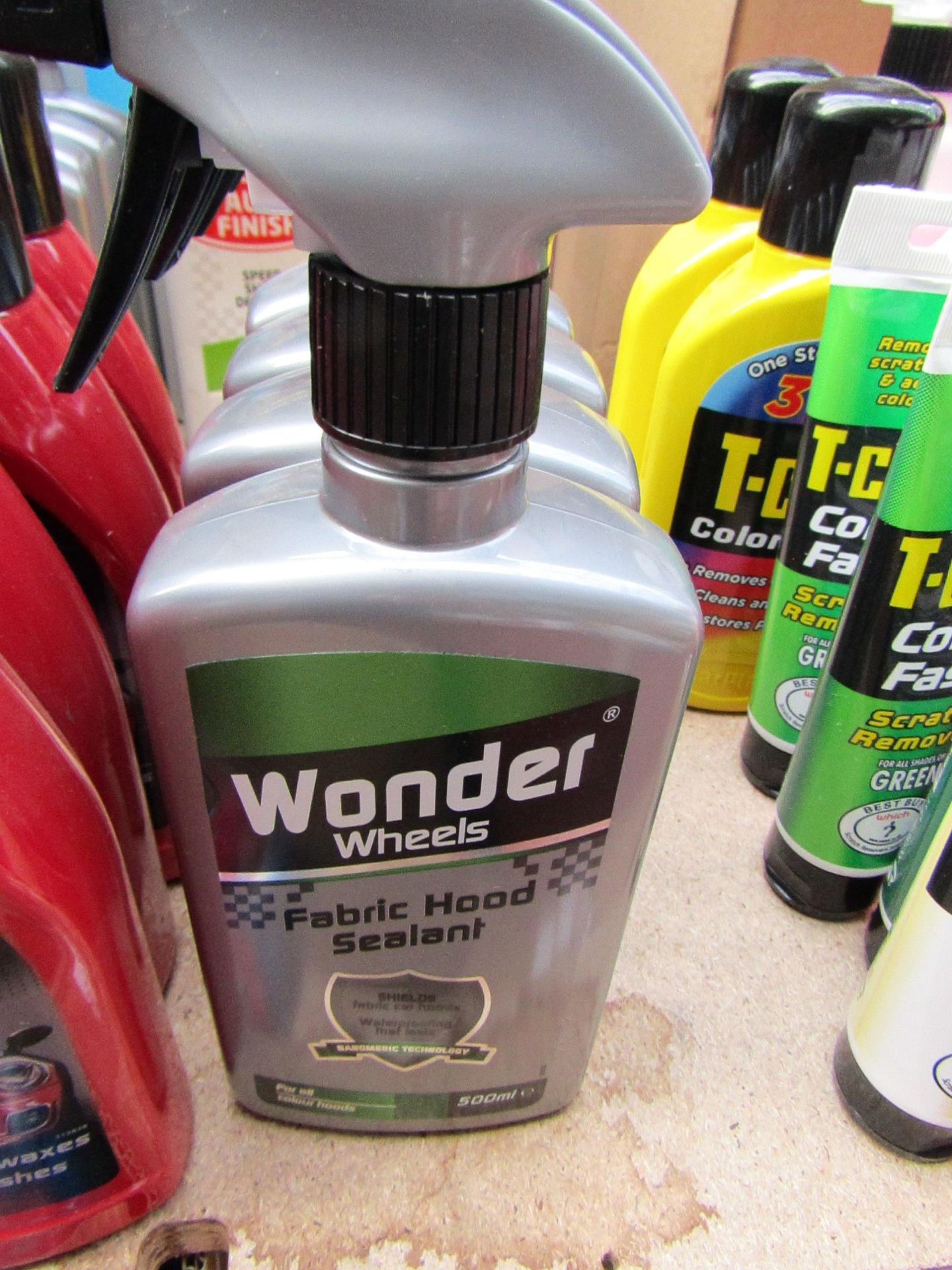 4x 500ml Spray Bottles of Wonder wheels Fabric Hood Sealant, new