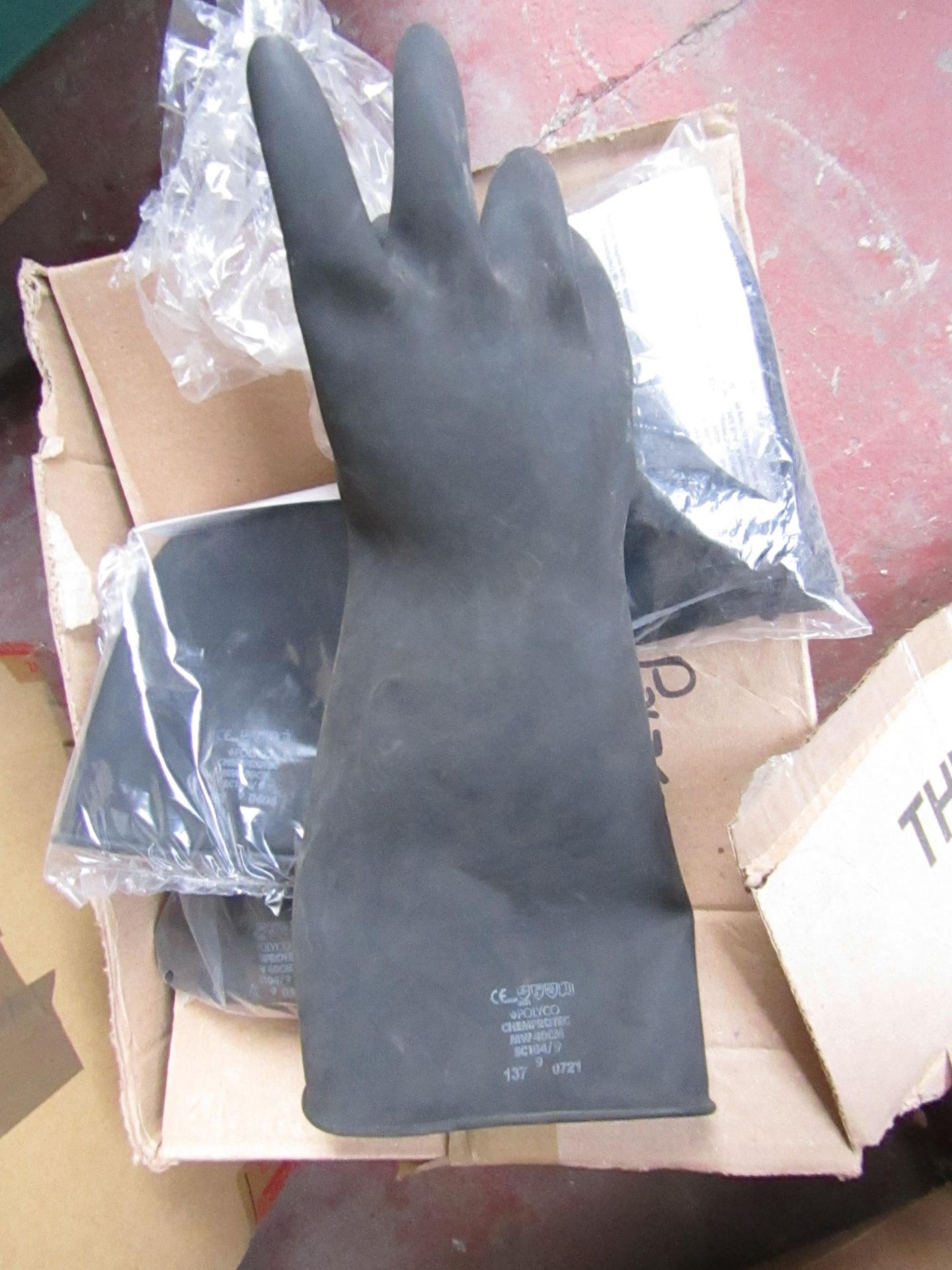 approx 10x pairs of Rubber chemical Gloves, new