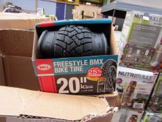 a Box of 2x Bell free style replacement BMX Tyres, new, please note these are picked at random and