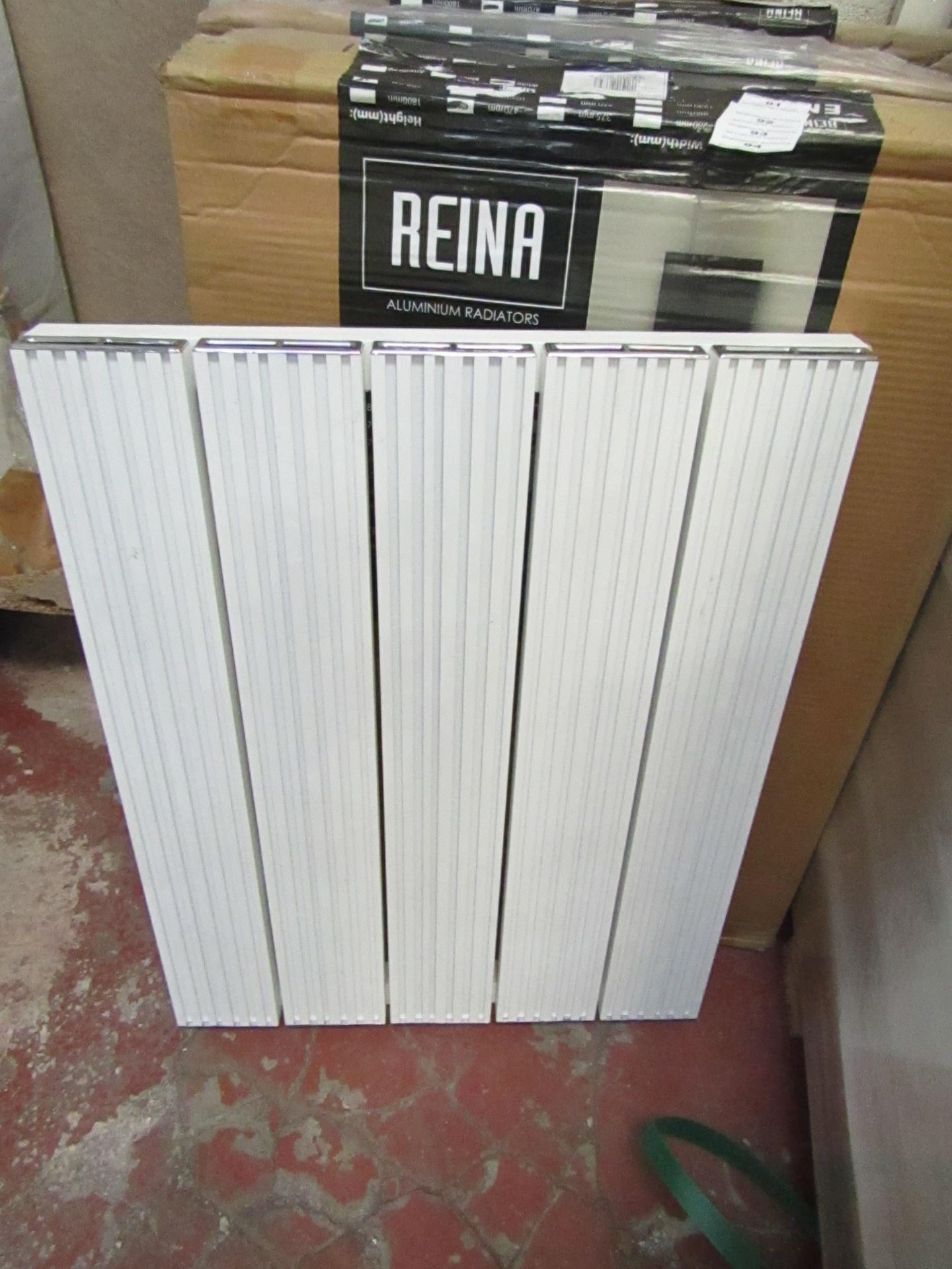 REINA ENZO - Aluminium wall Radiator, White - 470x600mm