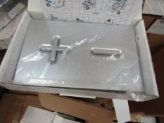 Roca PL6 grey lacquered Dual Flush plate, new and boxed.