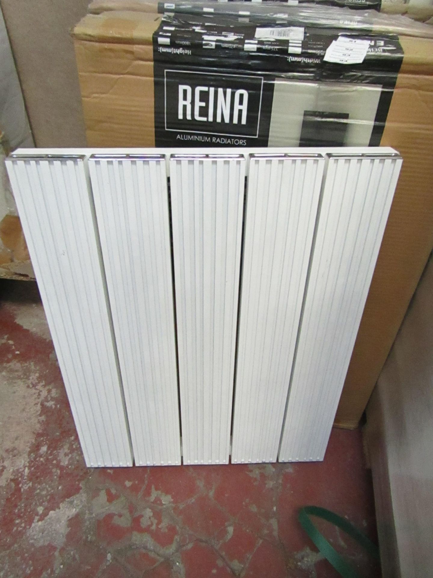 REINA ENZO - Aluminium wall Radiator, White - 470x600mm