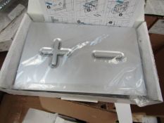 Roca PL6 grey lacquered Dual Flush plate, new and boxed.