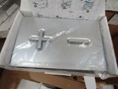 Roca PL6 grey lacquered Dual Flush plate, new and boxed.